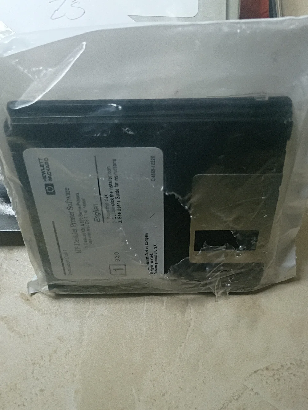 HP DeskJet Printer Software Disk - Black Floppy